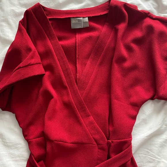 Red wrap ASOS dress - Picture 2 of 3
